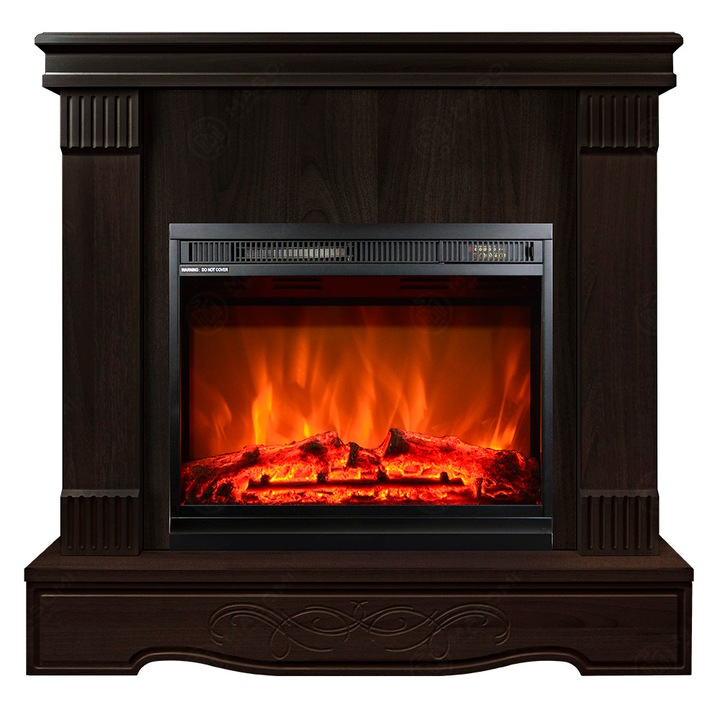 Semineu electric, Masomi, Anna 23 & Loran-23 Color' 1600 W, Nuc negru, 97*96*28 cm