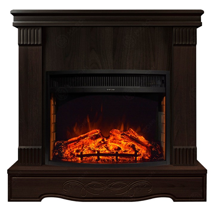 Semineu electric, Masomi, Anna 23 & Mont blanc-25' 1950 W, Nuc negru, 97*96*28 cm