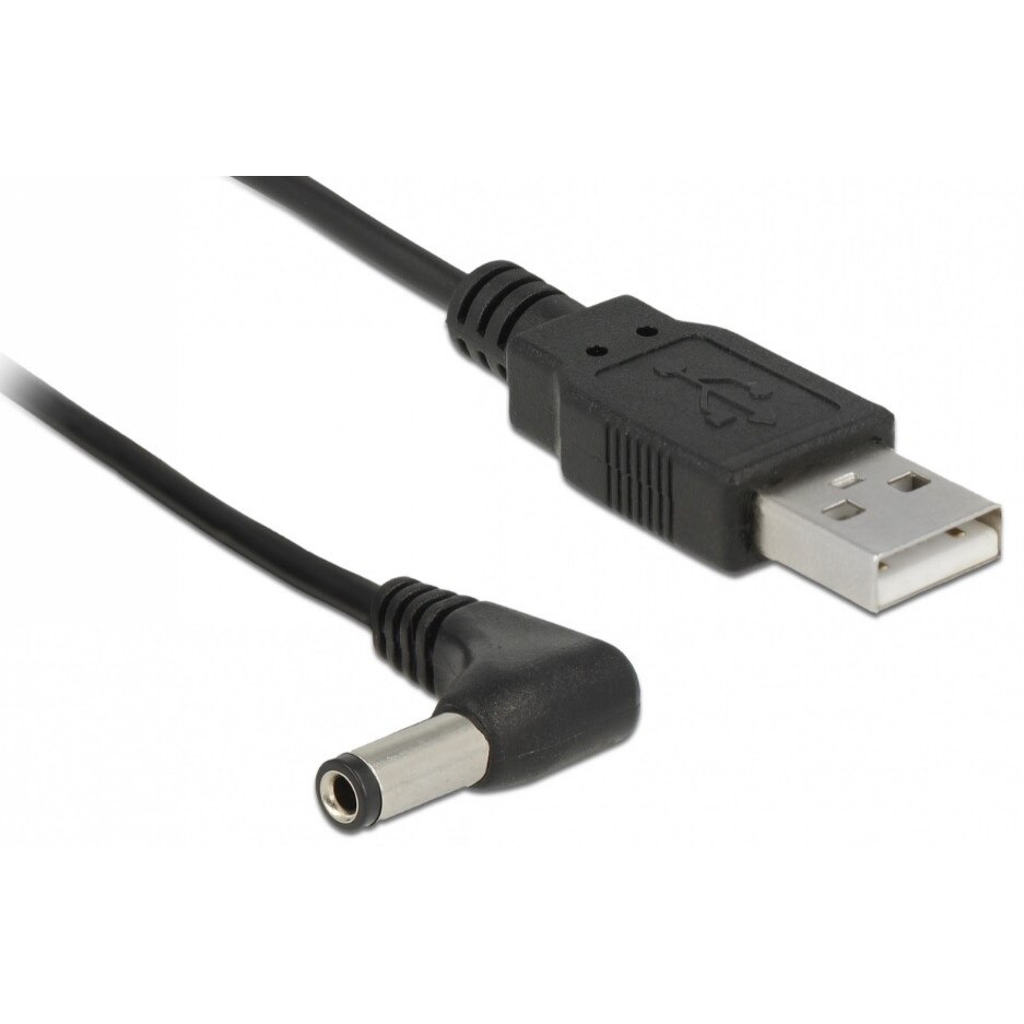 Cablu alimentare USB - DC 5.5x2.1 mm unghi 90 grade