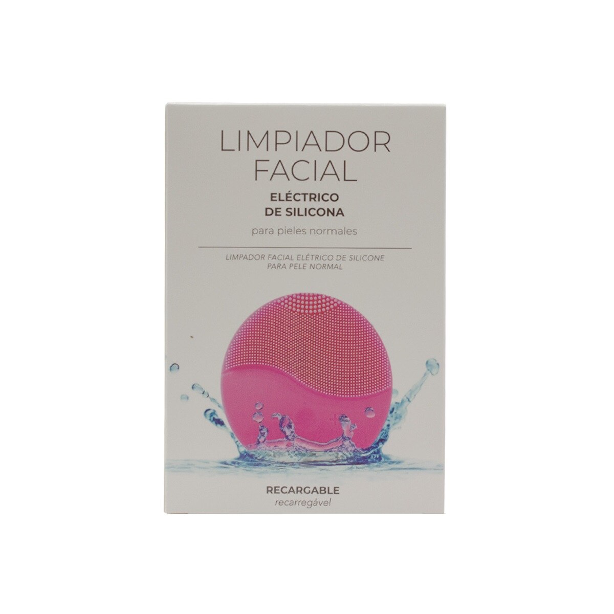 Aparat pentru masaj si curatate a fetei din silicon Roz