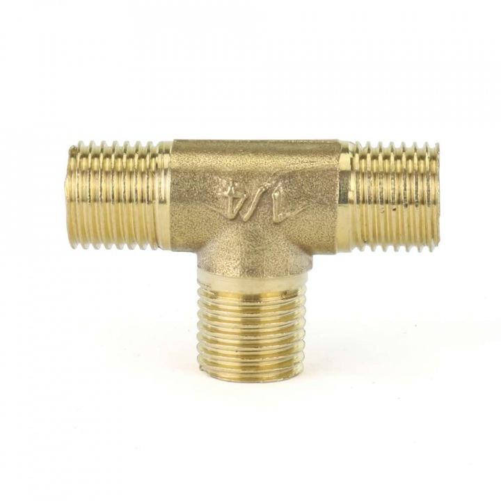 Ramificatie tip T din alama 1/4" filet exterior B-ZK0004 Barracuda