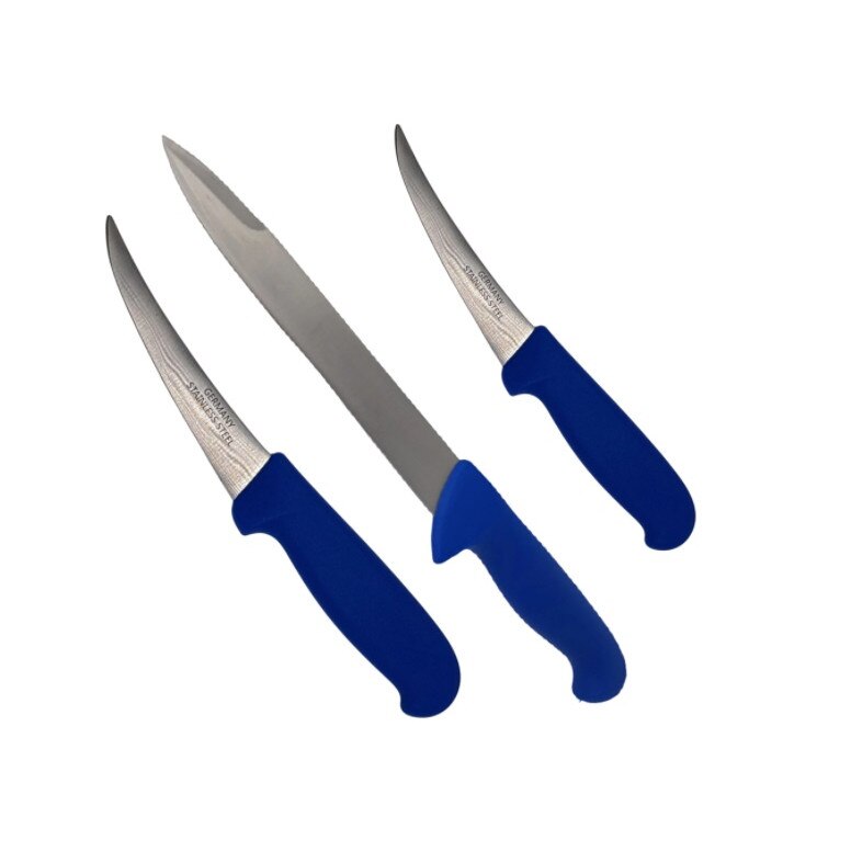 Set 3 cutite macelar pentru injunghiat si spintecat, DOW, 35 cm, 28 cm, 26 cm.