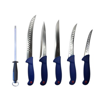 Set Profesional de Macelarie DOW 6PCS, 5 Cutite + Masat pentru Ascutit. Set Profesional de Macelarie DOW 6PCS, 5 Cutite + Masat pentru Ascutit.