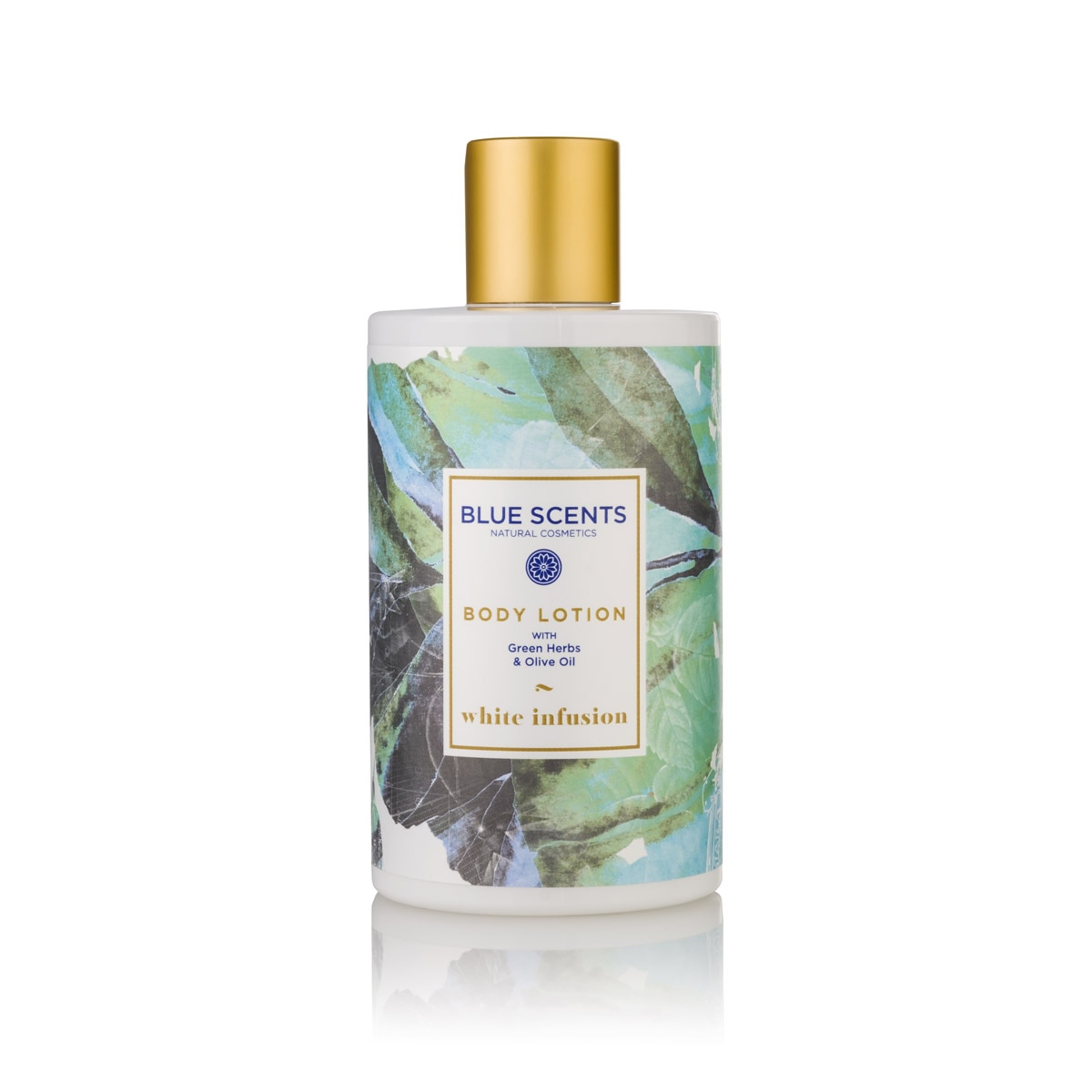 Lotiune de corp Blue Scents, Infuzie Alba, cu ulei organic de masline, 300 ml