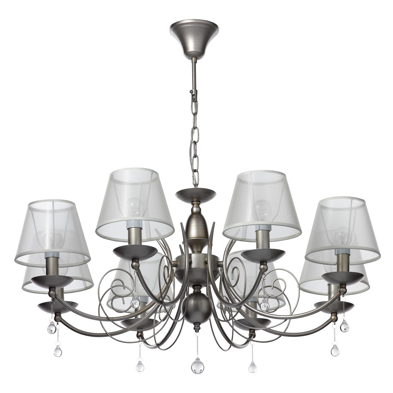 Candelabru, MW-LIGHT, Gloria, 8 becuri, 40W, E14, Metal