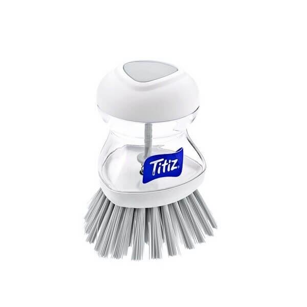 Dispencer detergent vase cu perie,Titiz,TP-110,culoarea alb