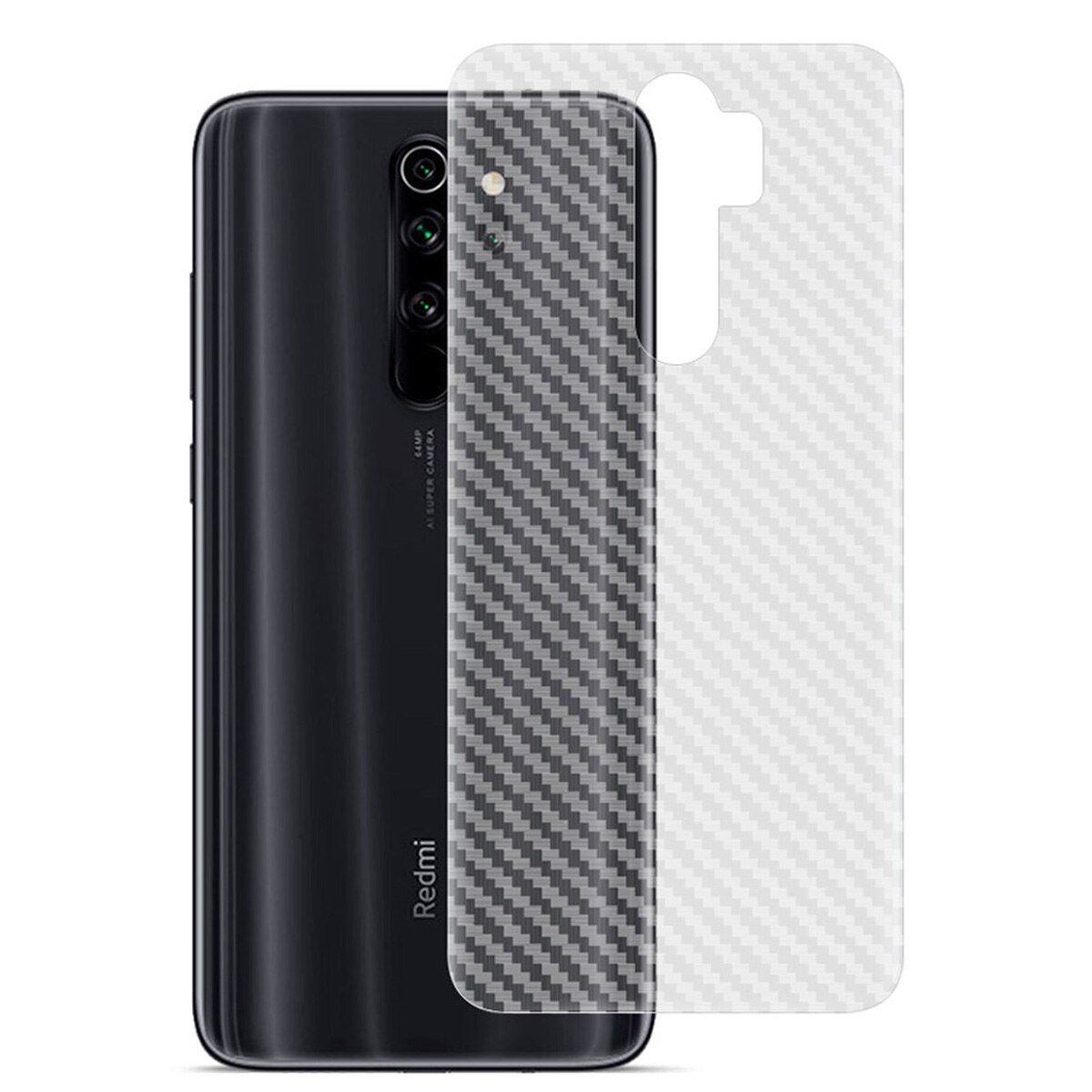 Folie de protectie din fibra de carbon, IMAK, REDMI NOTE 8 PRO, Alb