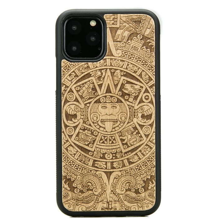 Калъф Bewood, За iPhone 11 PRO, AZTEC CALENDAR ANIEGRE, Дърво