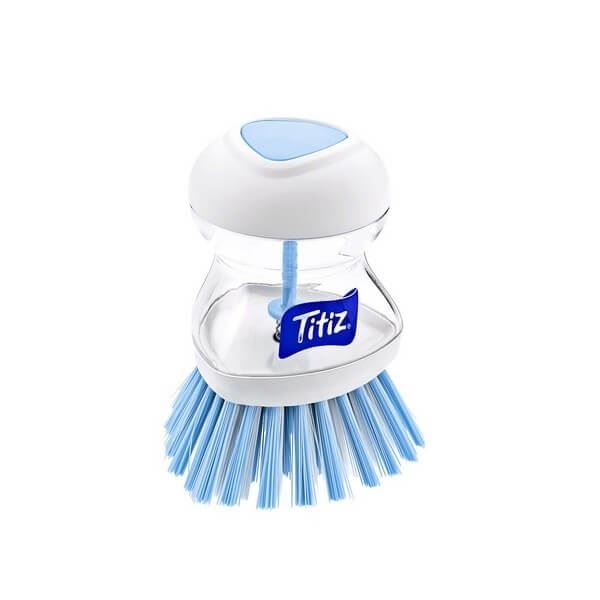 Dispencer detergent vase cu perie,Titiz,TP-110,culoarea albastru