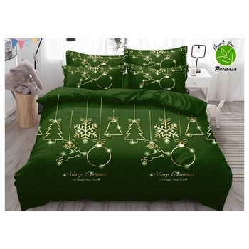 Lenjerie de pat cu Mos Craciun, 6 Piese, bumbac 100% Finet - CR26 Lenjerie de pat cu Mos Craciun, 6 Piese, bumbac 100% Finet - CR26