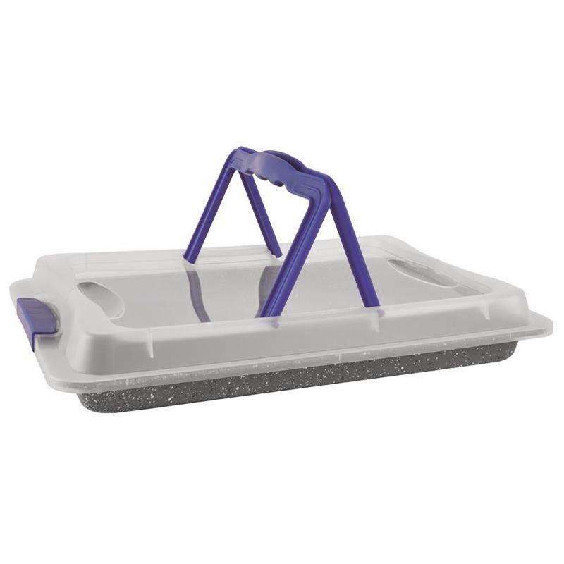 Tava de copt cu capac si maner GRANDE, 43 x 29 x 7 cm
