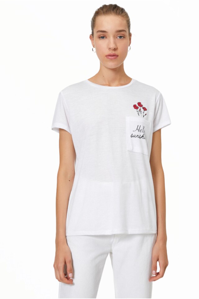 Tricou Dama KOTON, Alb