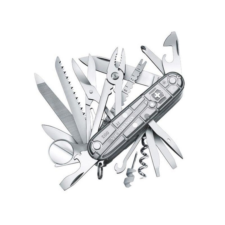 Cleste multifunctional Victorinox, Swisschamp, 31 Functii, 9.1 cm, Argintiu