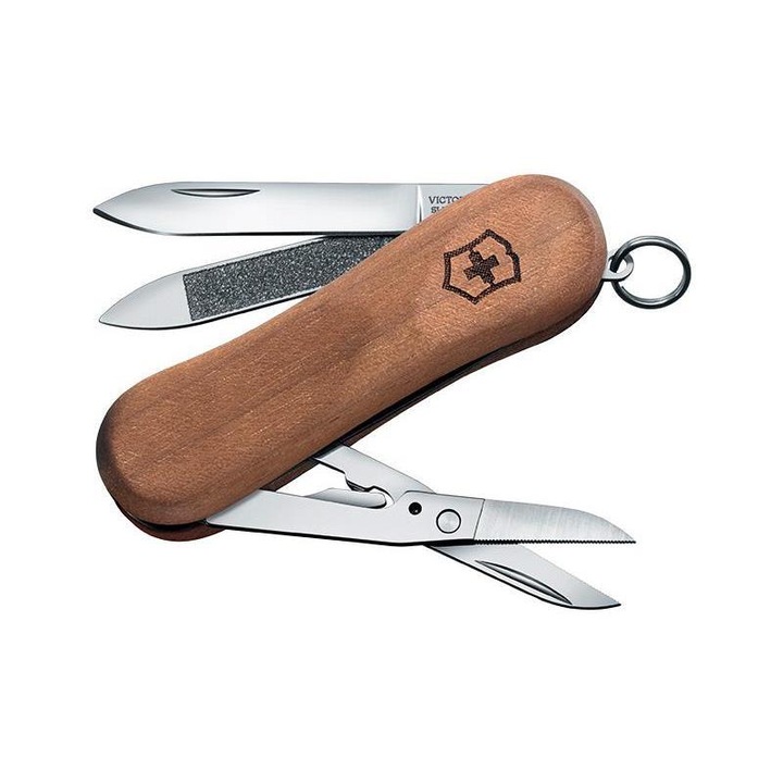 Cleste multifunctional Victorinox, Evowood, 5 Functii, 6.5 cm, Maro
