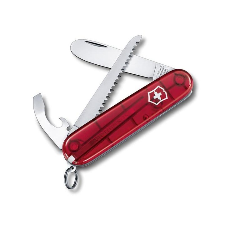 Briceag multifunctional pentru copii, My first Victorinox, 8.4 cm, 9 Functii, Rosu