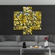 7 db-os Multicanvas festmény készlet, Golden Rose 1 169, UV-nyomat PREMIUM COTTON vászonra (400 g/m2) és fa keretre feszítve (Profil 2X3,6cm), 150x150 cm