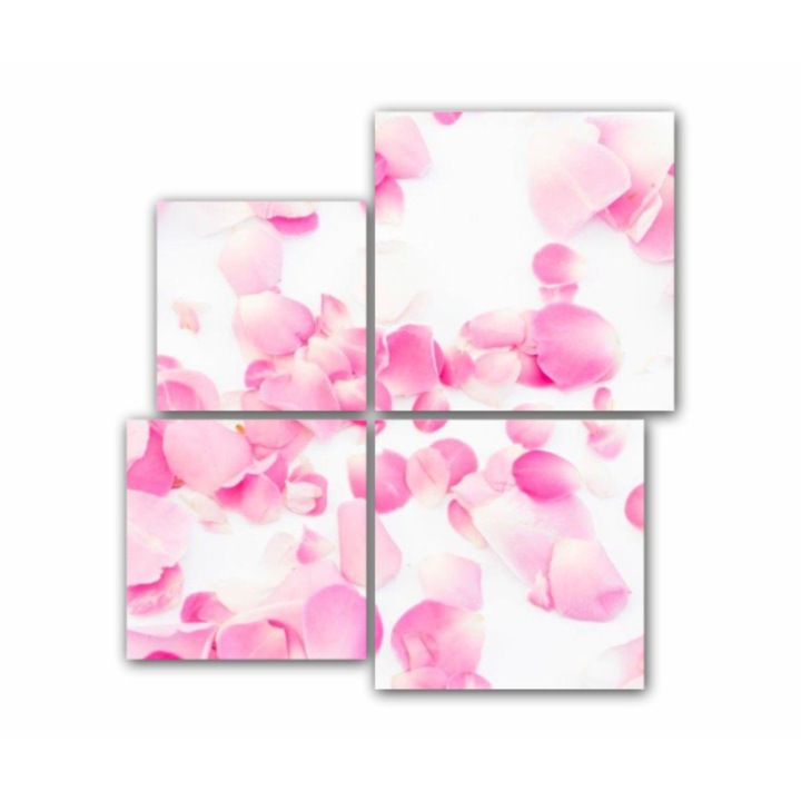4 db-os Multicanvas festmény készlet, Roses 240, UV Print PREMIUM COTTON vászonra (400 g/m2) és fakeretre feszítve (Profil 2X3,6cm), 100x110 cm