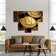 5 db-os Multicanvas festmény készlet, Bitcoin 2 181, UV nyomattal PREMIUM COTTON vászonra (400 g/m2) és fa keretre feszítve (Profil 2X3,6cm), 130x100 cm