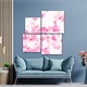 4 db-os Multicanvas festmény készlet, Roses 240, UV Print PREMIUM COTTON vászonra (400 g/m2) és fakeretre feszítve (Profil 2X3,6cm), 100x110 cm