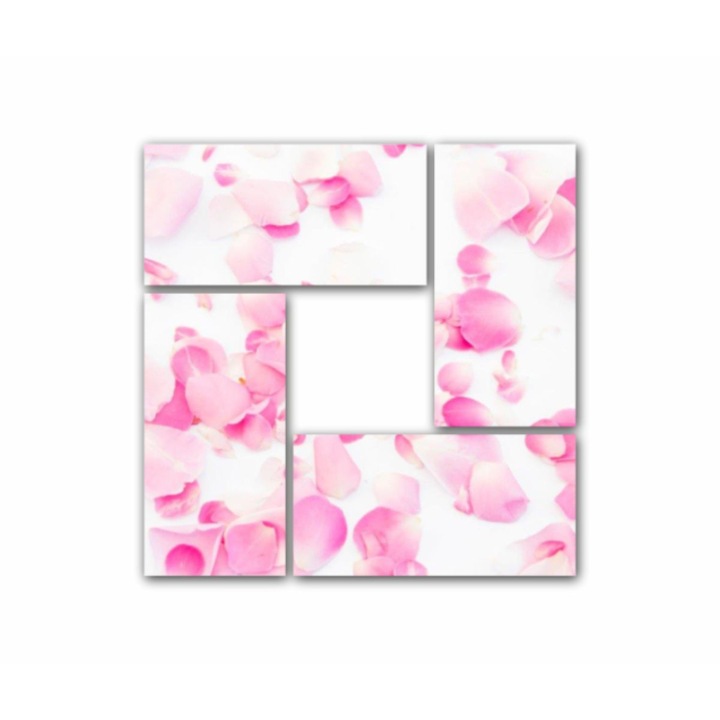 4 db-os Multicanvas festmény készlet, Roses 240, UV nyomat elülső megvilágítású PVC vászonra és fa keretre feszítve, 90x90 cm
