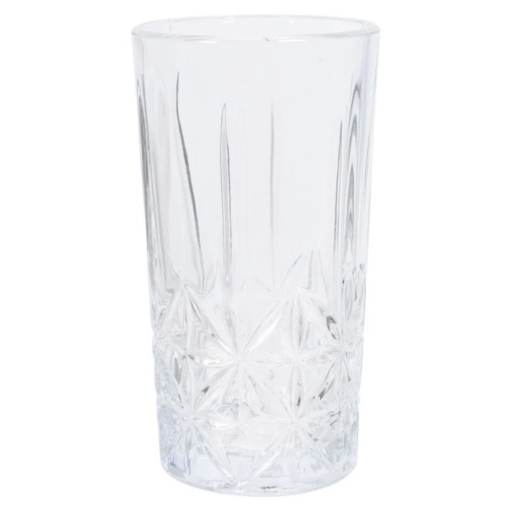 Set 4 pahare Excellent Houseware, sticla termorezistenta, 7x13 cm, 260 ml, transparent