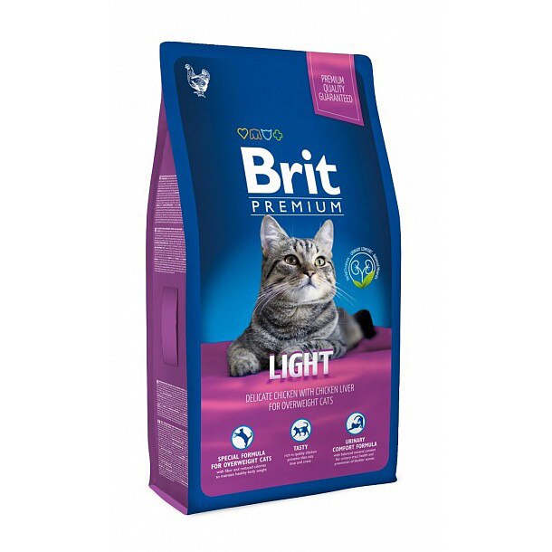 Hrana uscata pentru pisici Brit Premium, Light, 8 Kg