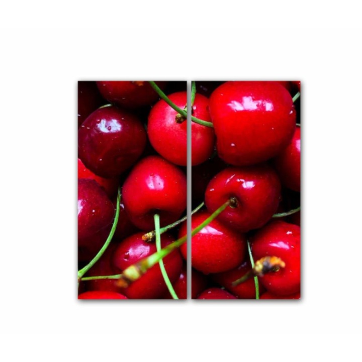 2 db Multivászon festmény készlet, Cherry 360, UV nyomat elülső megvilágítású PVC vászonra és fa keretre feszítve, 80x80 cm