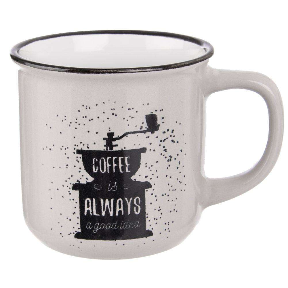 Cana cafea/ceai, Orion, Ceramica, Alb, 370 ml