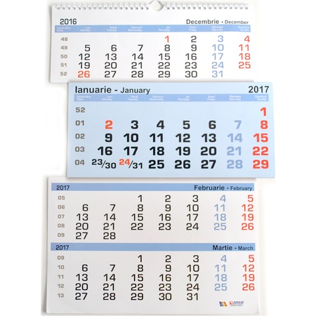 House bad spiritual Calendar stantat Zig - Zag cu 4 luni/coala- 12 coli - eMAG.ro