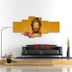 6 db-os multivászon festmény készlet, Buddha 139, UV nyomat elöl megvilágított PVC vászonra és fa keretre feszítve, 210x100 cm