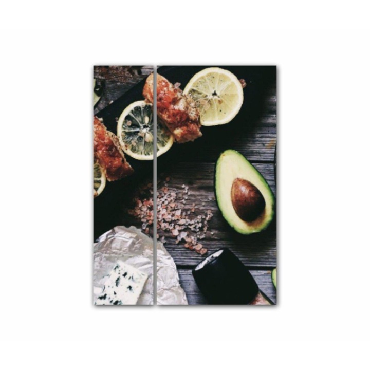 2 db multivászon festményből álló készlet, Avocado 341, UV nyomat elülső megvilágítású PVC vászonra és fa keretre feszítve, 75x100 cm