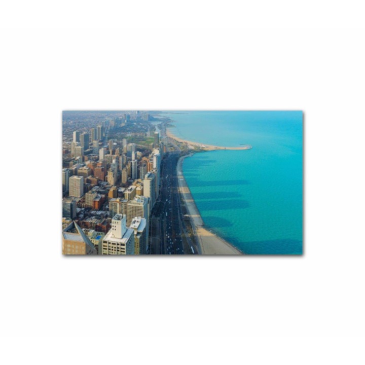 Vászonfestmény, 1 db, Chicago City 464, UV nyomat PREMIUM COTTON vászonra (400 g/m²) és fa keretre feszítve (Profil 2X3.6cm), 100x60 cm