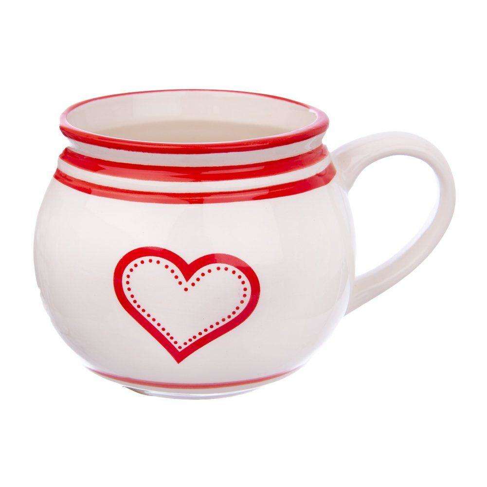 Cana cafea/ceai, Orion, Ceramica, Alb, 450 ml