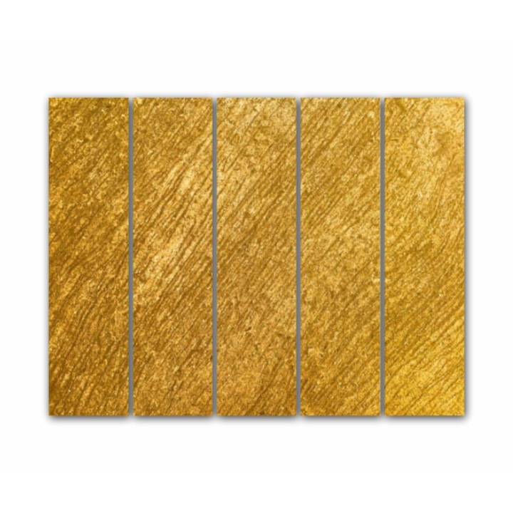 5 db-os Multicanvas Festmény készlet, Arany Háttér 535, UV-nyomat PREMIUM COTTON vászonra (400 g/m2) és fa keretre feszítve (Profil 2X3,6cm), 125x100 cm