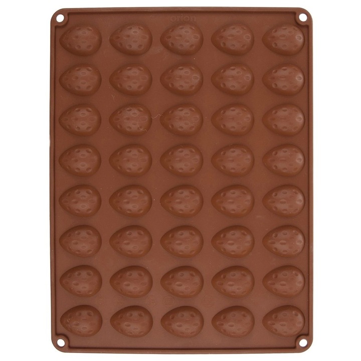 Forma fursecuri/nuci, Orion, Silicon, 40 compartimente, Maro