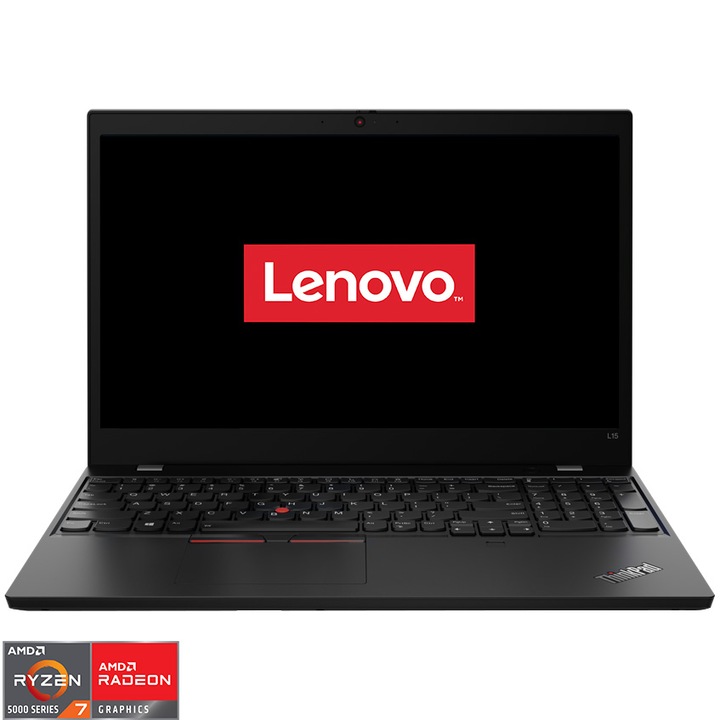 Лаптоп Lenovo ThinkPad L15 Gen 2, AMD Ryzen™ 7 PRO 5850U, 15.6, Full HD, RAM 16GB, 512GB SSD, AMD Radeon™ Graphics, Free DOS, Black