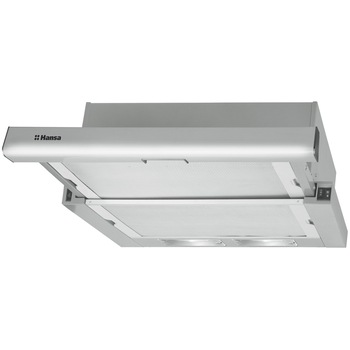 Hota telescopica, din inox, incorporabila, culisanta, 260 mc/h, 1 motor, 125 W, 17,4 x 60 x 31 cm, gri Hota telescopica, din inox, incorporabila, culisanta, 260 mc/h, 1 motor, 125 W, 17,4 x 60 x 31 cm, gri