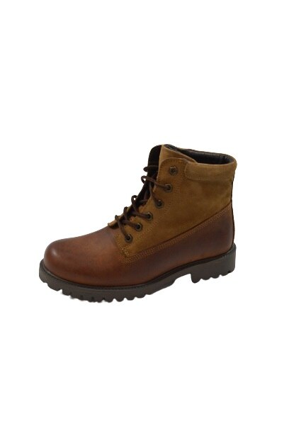 Ghete barbati, piele naturala, intorsa, Modin, Maro inchis/ bej, 41