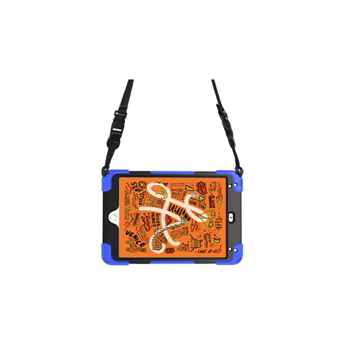 Husa din silicon pentru Apple iPad Mini 4/5, Albastru cu Negru