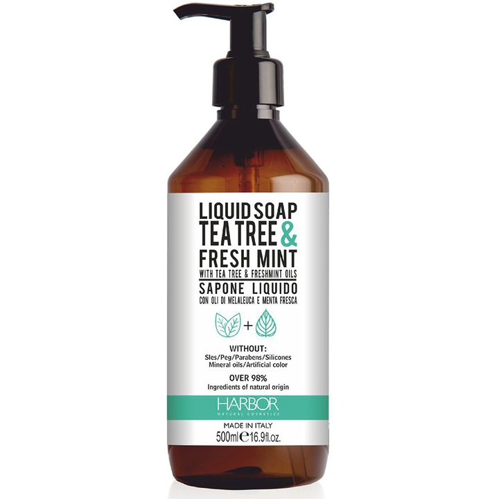 Течен сапун Harbor, Чаено дърво и мента, 500 мл