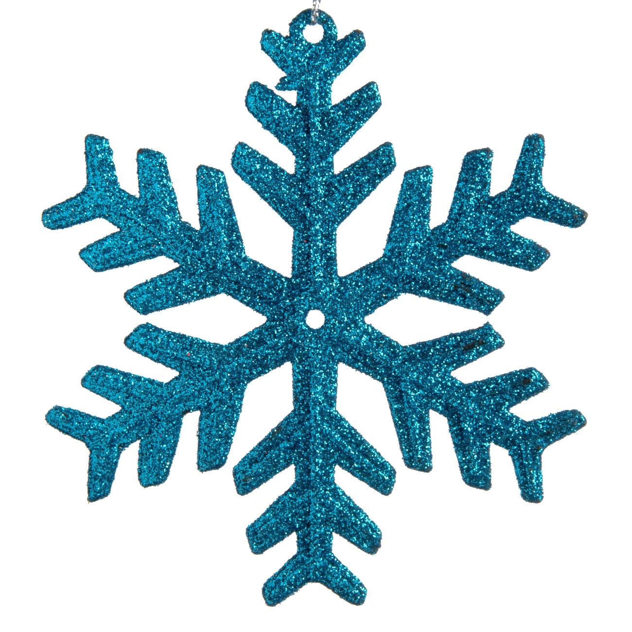 Glob pentru brad model unic Turcoaz in forma de fulg , 10.1 cm