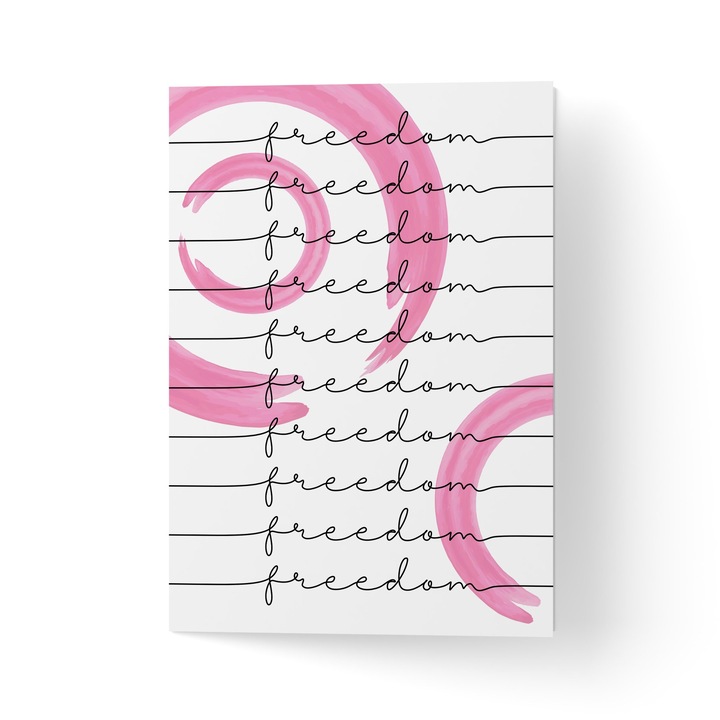 Üdvözlőlap borítékkal, prémium texturált papír - szabadság