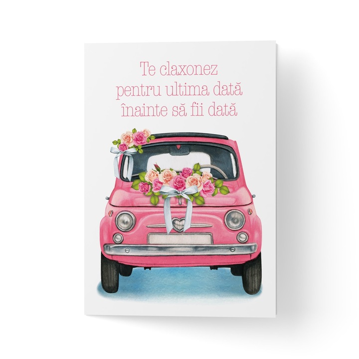 Üdvözlőlap borítékkal, prémium texturált papír - esküvő