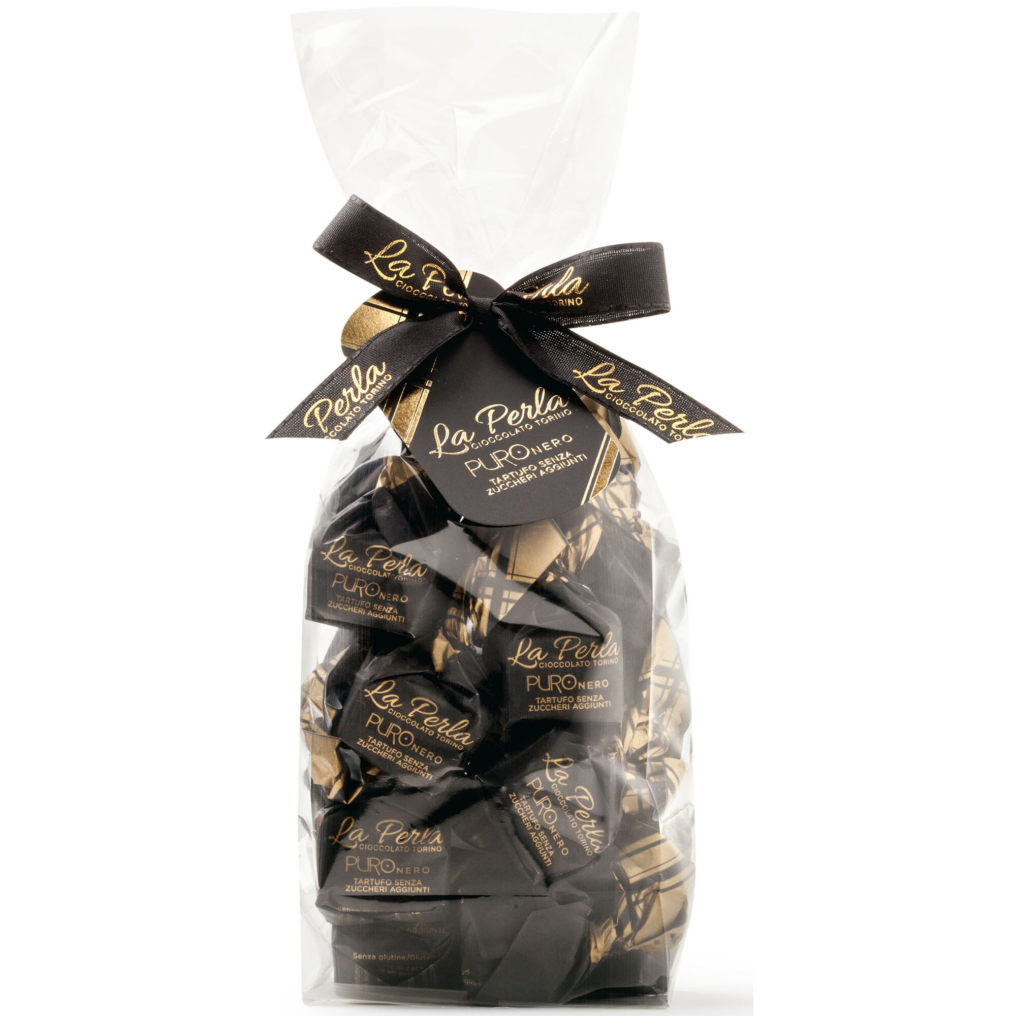 Trufe de ciocolata La Perla Puro Nero, 200 g