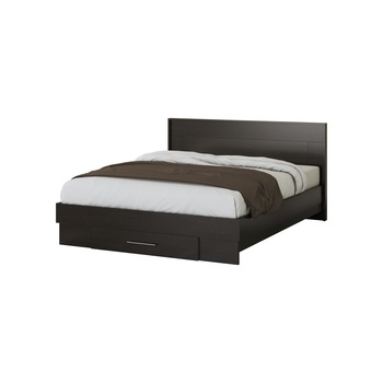 Pat Beta cu Saltea, Wenge, 160x200 cm, suport saltea inclus Pat Beta cu Saltea, Wenge, 160x200 cm, suport saltea inclus