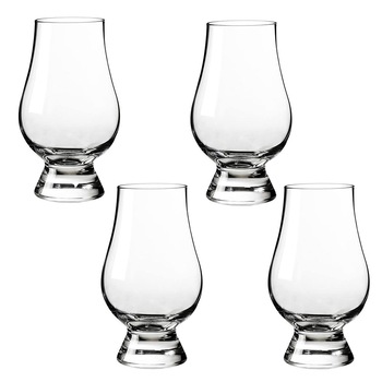 Set 4 pahare whisky Glencairn, Quasar & Co., 4 x 220 ml, sticla, transparent