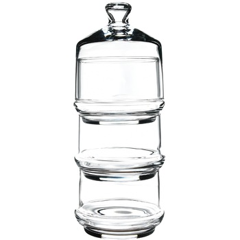 Bomboniera etajata, Quasar & Co., 3 compartimente, suport prezentare si servire candy bar, sticla, 710 ml, transparent Bomboniera etajata, Quasar & Co., 3 compartimente, suport prezentare si servire candy bar, sticla, 710 ml, transparent