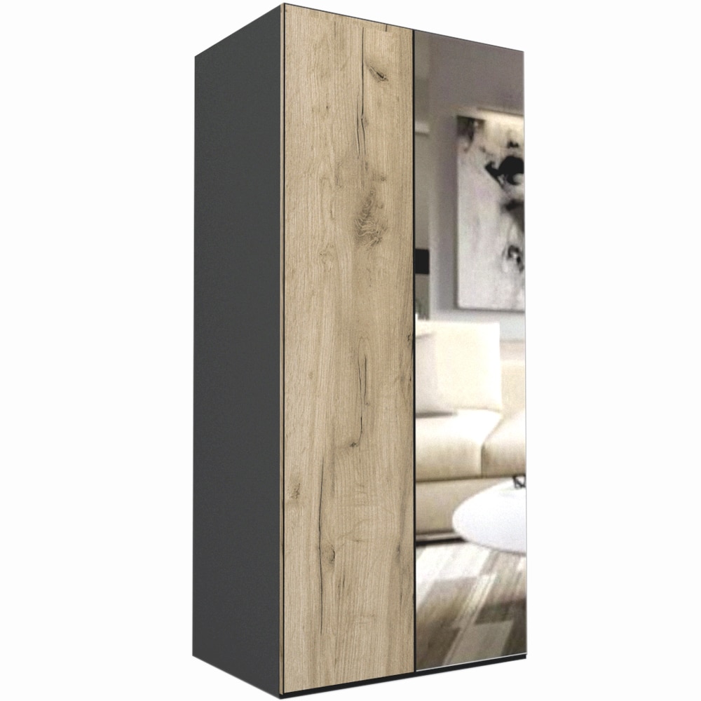 Dulap Genarom LEX C, Decor K002 / Oglinda, 100 x 240 x 66 cm