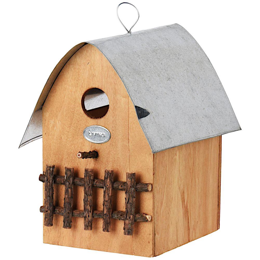 Casuta pasari, Progarden, Lemn,Gri/Maro