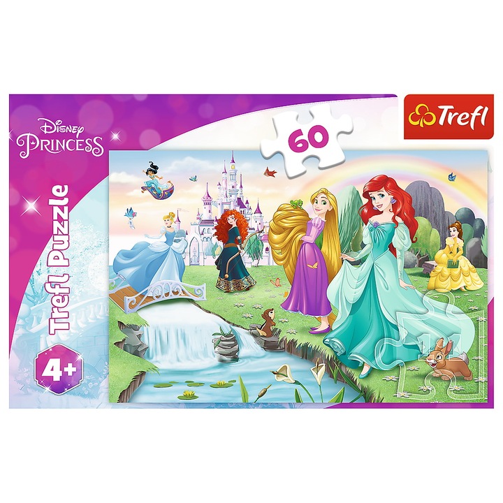 Puzzle Trefl - Disney Princess, Intalneste Printesa, 60 piese